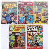 FANTASTIC FOUR & CLASSIC REPRINT MARVEL COMICS (5)