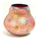 Lotton Pink/Gold King Tut Vase
