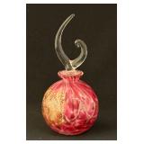 Pink Art Glass Perfume Bottle