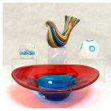 4 Murano Art Glass Items