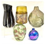 5 Pcs Contemporary Art Glass