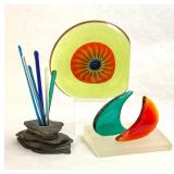Three Art Glass Sculptures