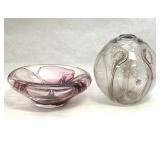 Two Paul Manners Glass Items