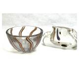 Two Cabinet Art Glass items