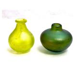 Two Mark Peiser Art Glass Vases