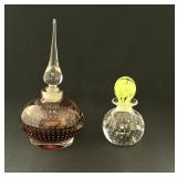 Two Pairpoint Perfume Bottles
