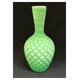 Diamond Quilt Cut Velvet Vase