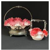 Two Cranberry Satin items