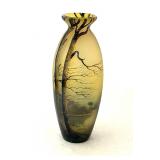 Muller French Cameo Scenic Vase
