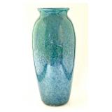 Large Monart Blue Glass Vase