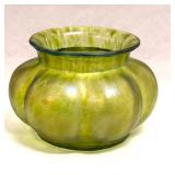 Loetz Green Oil Finish Vase