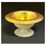 Steuben Calcite on Gold Compote
