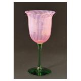 Steuben Oriental Poppy Goblet