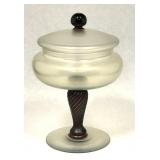 Steuben Verre-de-Soie Covered Jar