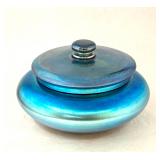 Steuben Blue Aurene Box