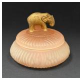 Pink Powder Box with Elephant