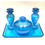 Fenton Blue Stretch Bath Set