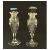Two Cut Glass Perfumes