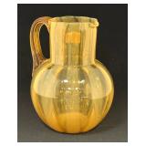 Amber Wide Stripe Water Pitcher