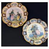 HR Quimper Scalloped Rim Plates