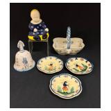 6 French Faience Items