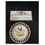 2 French Faience Items