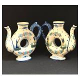 2  HR Quimper Donut Teapots