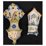 2 French Faience Benetiers