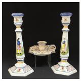 HB HenRiot Quimper Candlesticks