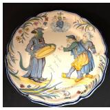 Rare Porquier Beau Quimper Plate