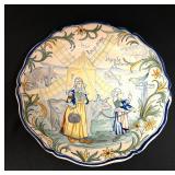 Rare Porquier Beau Quimper Plate
