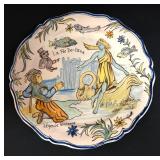 Rare Porquier Beau Quimper Plate