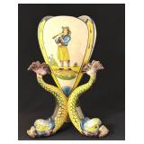 HB Quimper French Faience Vase