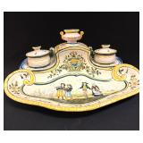 HB Quimper Double Inkwell