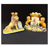 2 French Faience Items