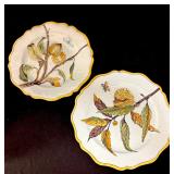 2 Porquier Beau Botanical Plates
