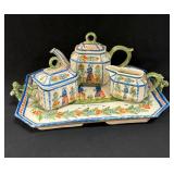 4 Pc HR Quimper Tea Set