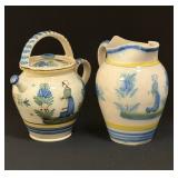 2 Quimper Pitchers