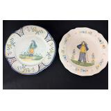 2 HB Quimper Plates