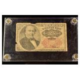 US Fifth Issue Twenty-Five Cent Fractional Currency Note Robert J. Walker