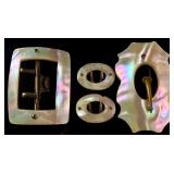 A Collection of Four Victorian Era Mother-of-Pearl Belt Buckles and Slides