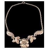 Sterling Silver Floral Festoon Necklace