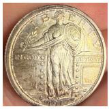 US 1917 Standing Liberty Silver Quarter, Type 1