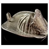 Presumably Sterling Silver Firefighter Helmet Pendant