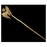 Antique Victorian Butterfly Stickpin with Rose Cut Stone