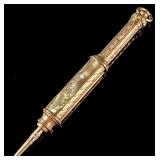 Victorian Mother of Pearl and Gold Filled Telescopic Propelling Pencil