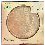 US 1921 Morgan Silver Dollar