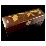 Japanese Meiji Period Maki-e Lacquer Rectangular Box with Floral and Butterfly Decoration