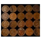 A Collection of US Indian Head One-Cent Coins