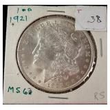 1921 United States Morgan Silver Dollar